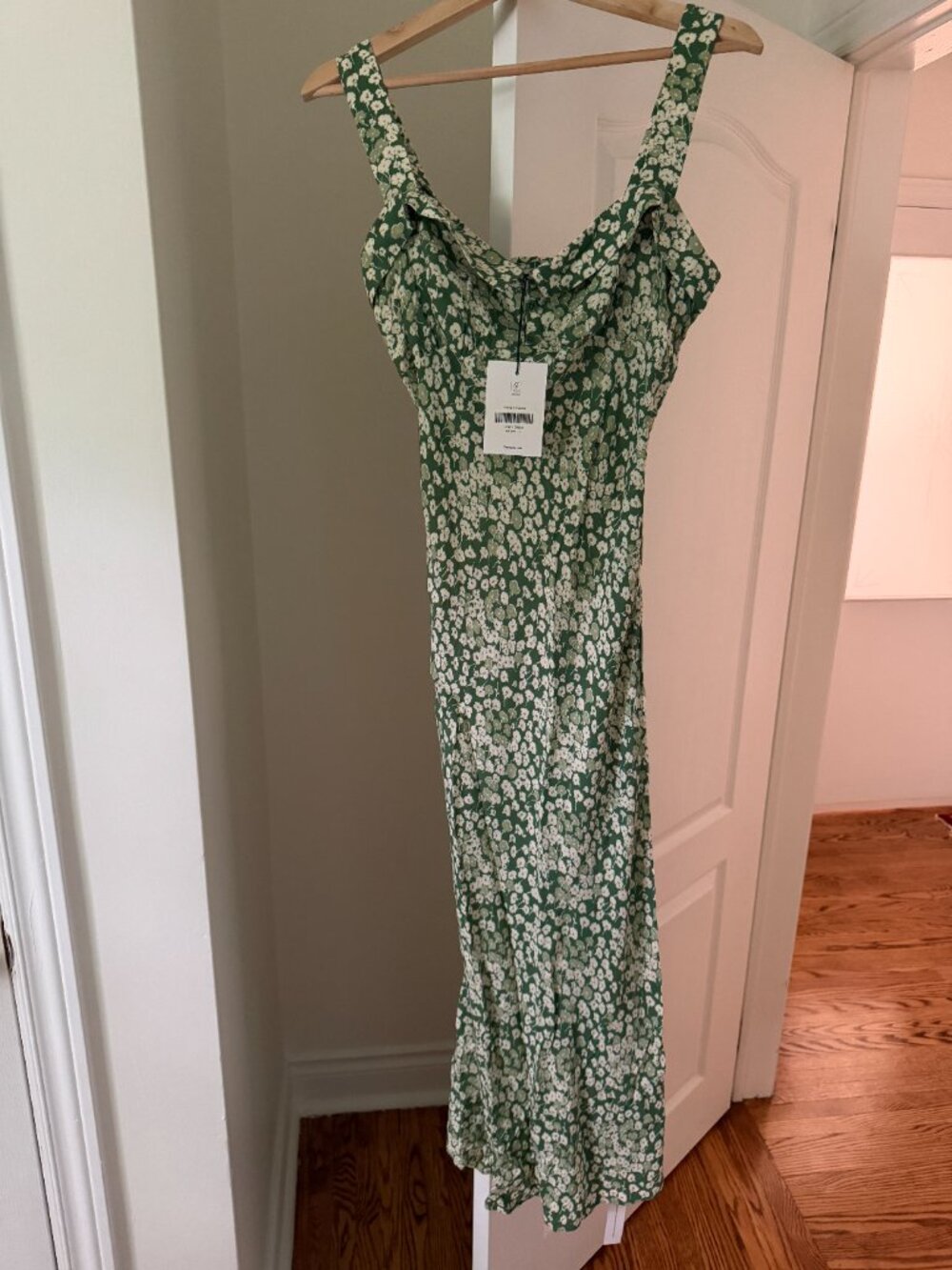 Reformation Tancy Dress Green - Size 4 - Picture 2 of 5